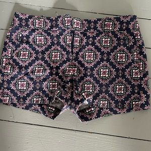 J Crew Patterned Chino Shorts Size 00